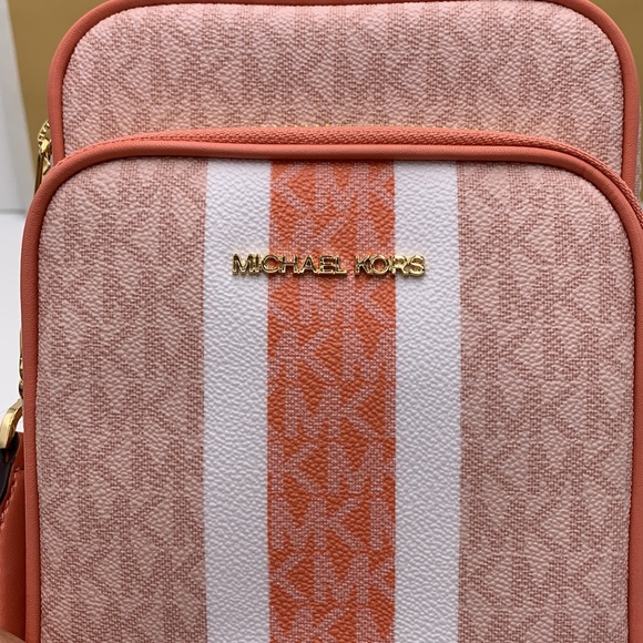 Michael Kors Jet Set Travel Medium NS Logo Stripe Crossbody Bag 
SHERBER… - Picture 14 of 15